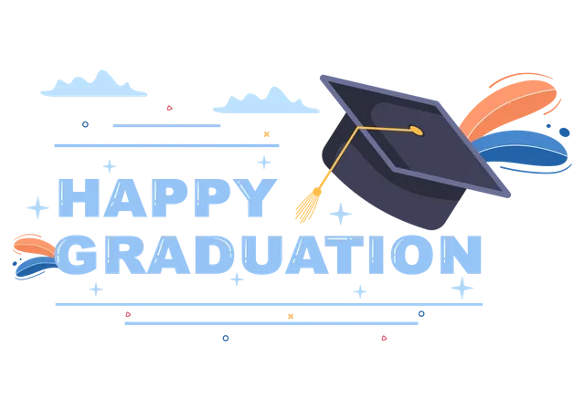 Feliz dia DE graduacion  Ilustración