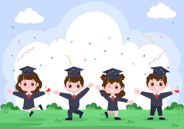 Feliz dia DE graduacion  Ilustración