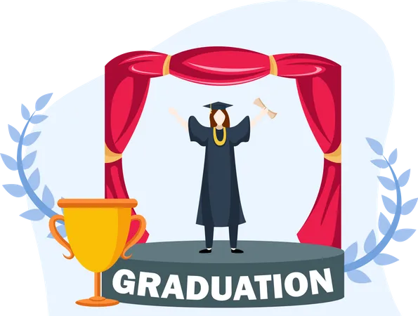 Feliz dia DE graduacion  Ilustración