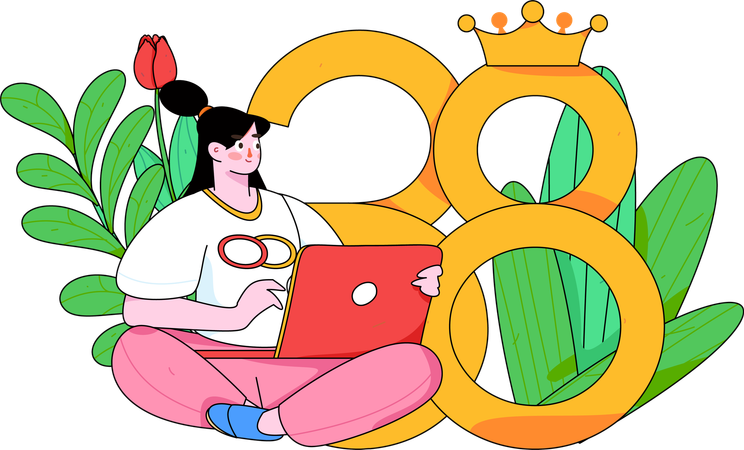 Feliz día de la mujer  Ilustración