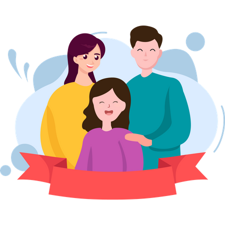 Feliz dia de los padres  Ilustración