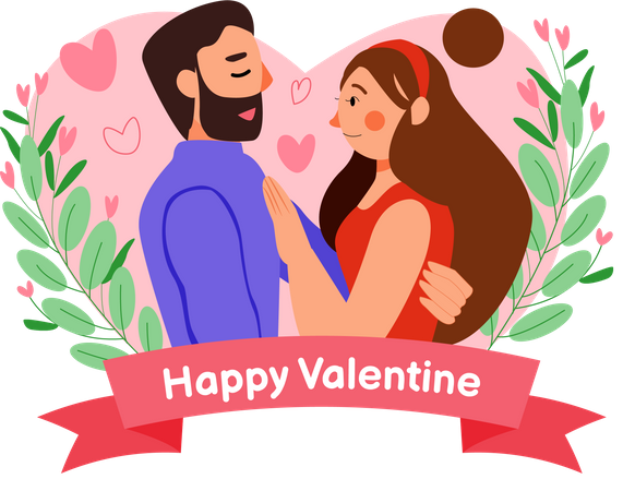 Feliz día de San Valentín  Ilustración