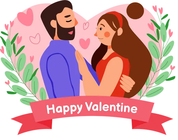 Feliz día de San Valentín  Ilustración