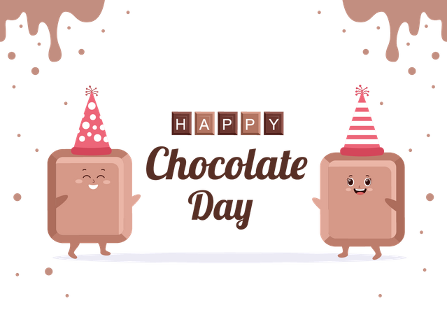 Feliz dia del chocolate  Ilustración