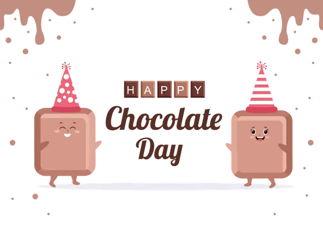 Feliz dia del chocolate  Ilustración