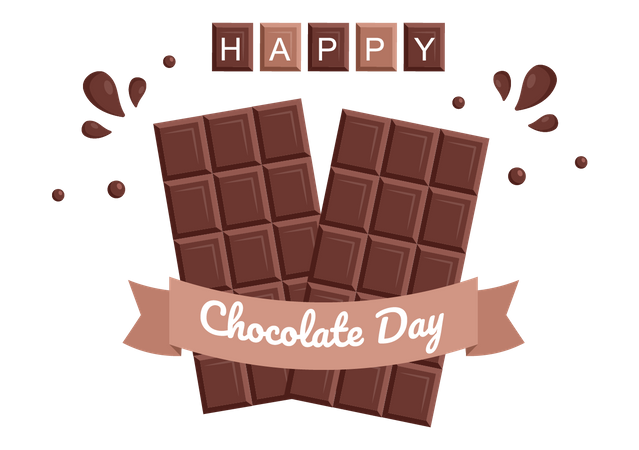 Feliz dia del chocolate  Ilustración