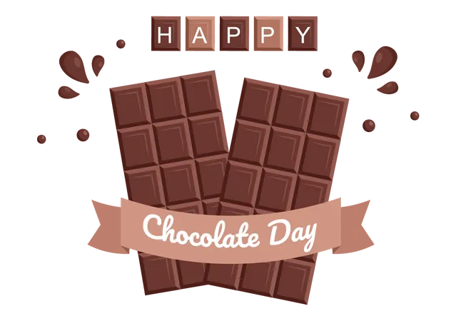 Feliz dia del chocolate  Ilustración