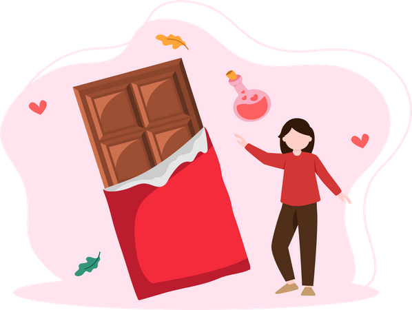 Feliz dia del chocolate  Ilustración