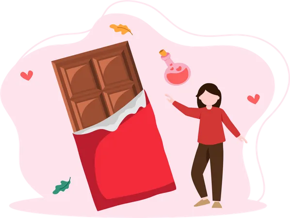 Feliz dia del chocolate  Ilustración