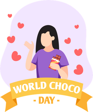 Feliz dia del chocolate  Ilustración