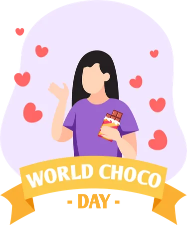 Feliz dia del chocolate  Ilustración