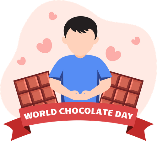 Feliz dia del chocolate  Ilustración