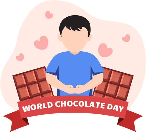 Feliz dia del chocolate  Ilustración