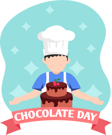 Feliz dia del chocolate  Ilustración
