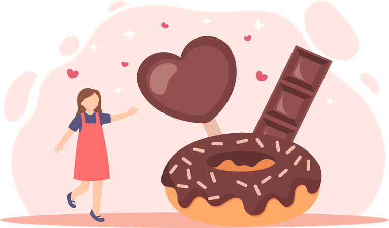 Feliz dia del chocolate  Ilustración