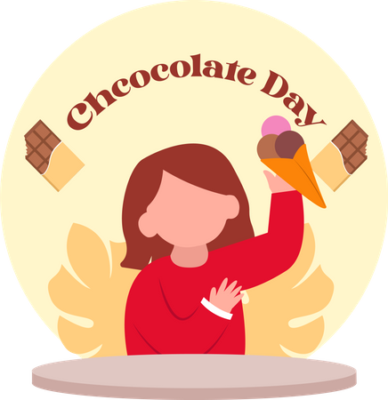 Feliz dia del chocolate  Ilustración