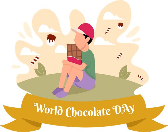 Feliz dia del chocolate  Ilustración