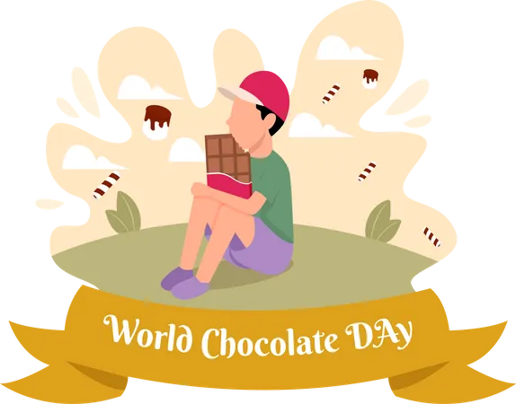 Feliz dia del chocolate  Ilustración