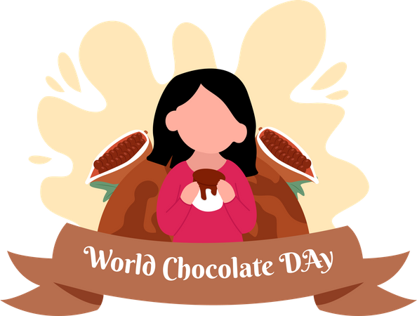 Feliz dia del chocolate  Ilustración