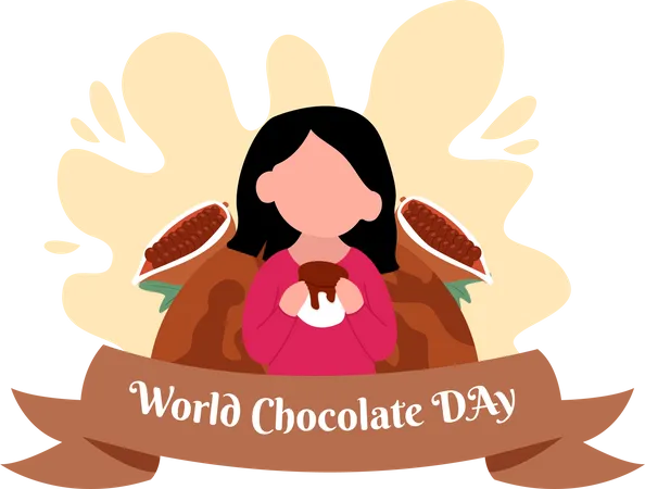 Feliz dia del chocolate  Ilustración