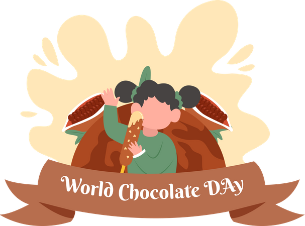 Feliz dia del chocolate  Ilustración