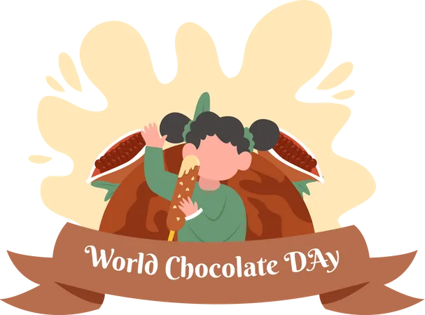 Feliz dia del chocolate  Ilustración