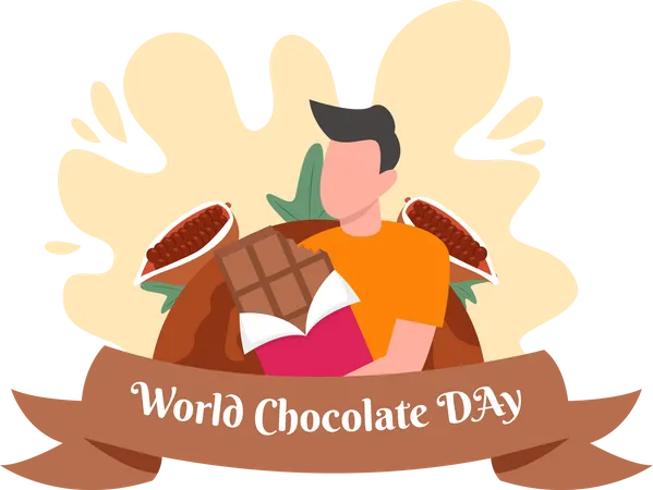 Feliz dia del chocolate  Ilustración