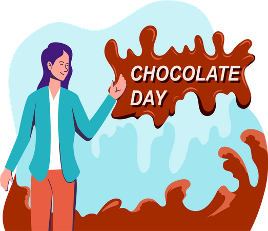 Feliz dia del chocolate  Ilustración