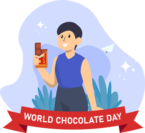 Feliz dia del chocolate  Ilustración