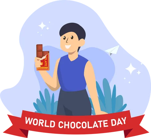 Feliz dia del chocolate  Ilustración