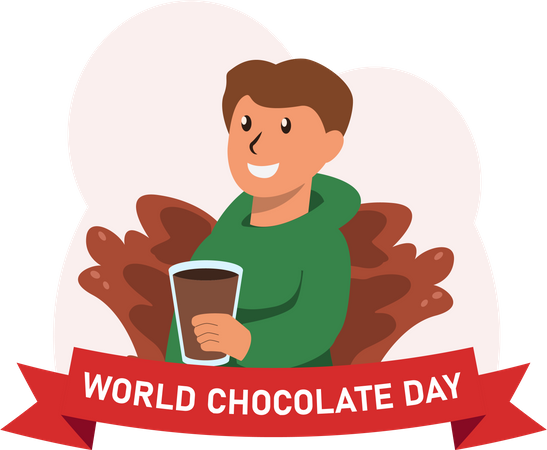 Feliz dia del chocolate  Ilustración