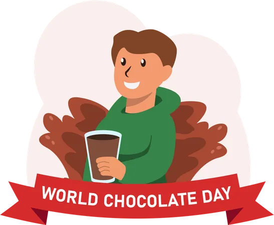 Feliz dia del chocolate  Ilustración