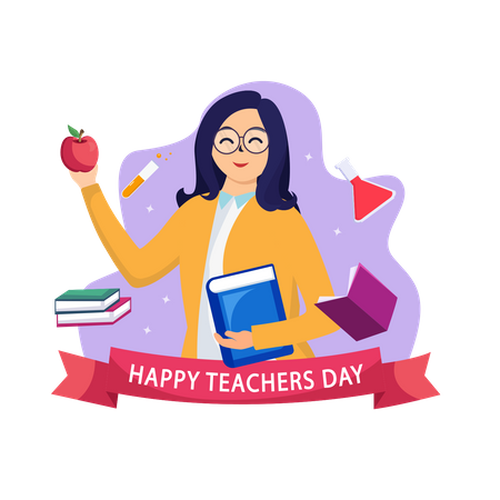 Feliz Día del Profesor  Ilustración
