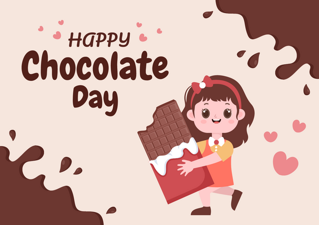 Feliz dia do chocolate  Ilustração
