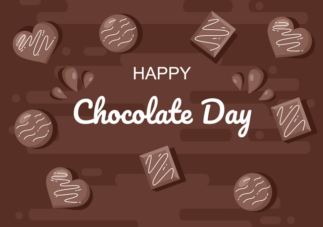 Feliz dia do chocolate  Ilustração