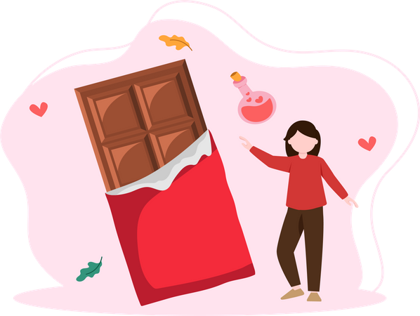 Feliz dia do chocolate  Ilustração