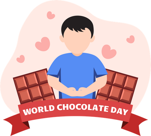 Feliz dia do chocolate  Ilustração