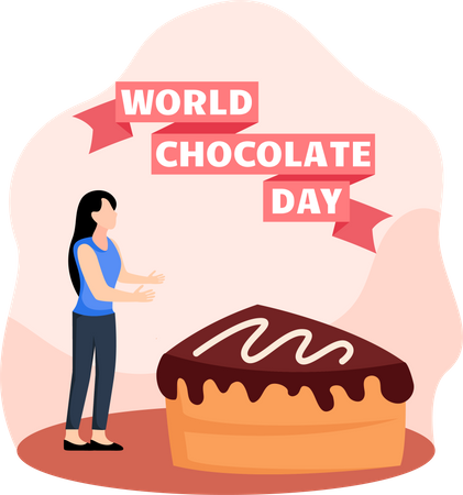 Feliz dia do chocolate  Ilustração