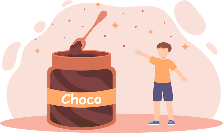 Feliz dia do chocolate  Ilustração