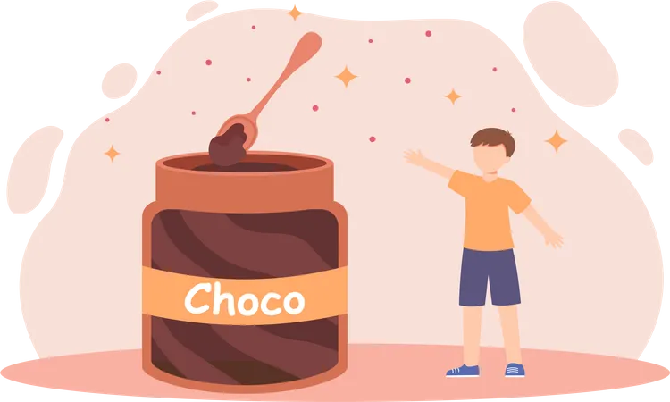 Feliz dia do chocolate  Ilustração