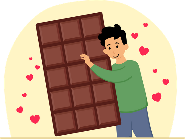 Feliz dia do chocolate  Ilustração