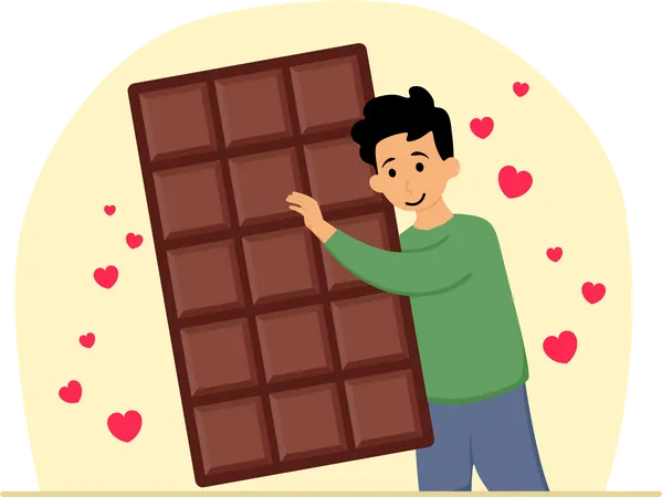 Feliz dia do chocolate  Ilustração