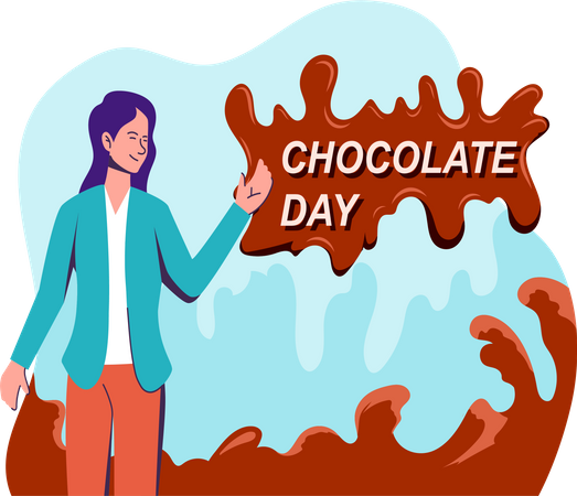 Feliz dia do chocolate  Ilustração