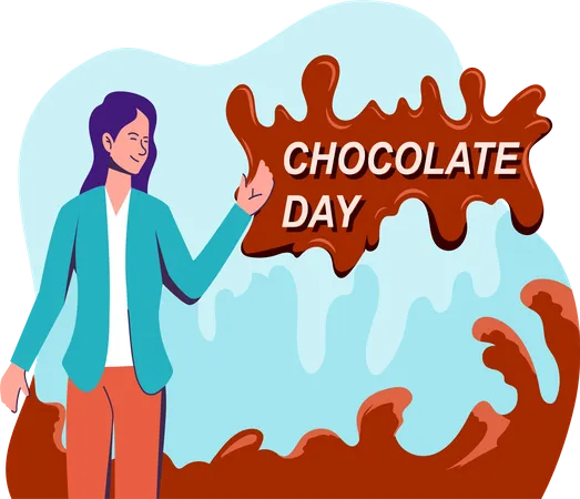 Feliz dia do chocolate  Ilustração