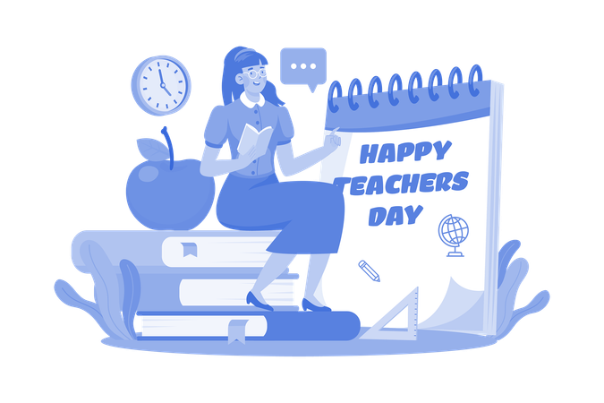 Feliz Dia dos professores  Ilustração
