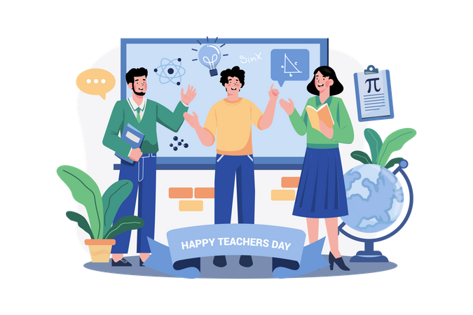 Feliz Dia dos professores  Ilustração