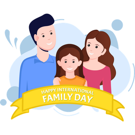 Feliz dia internacional da família  Ilustração