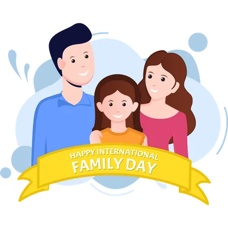 Feliz dia internacional da família  Ilustração