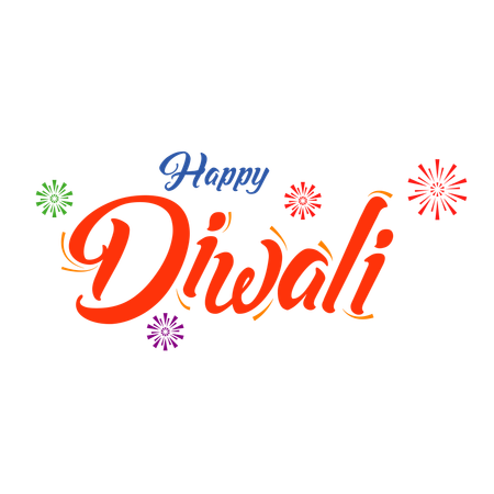 Feliz Diwali con rastreadores  Ilustración