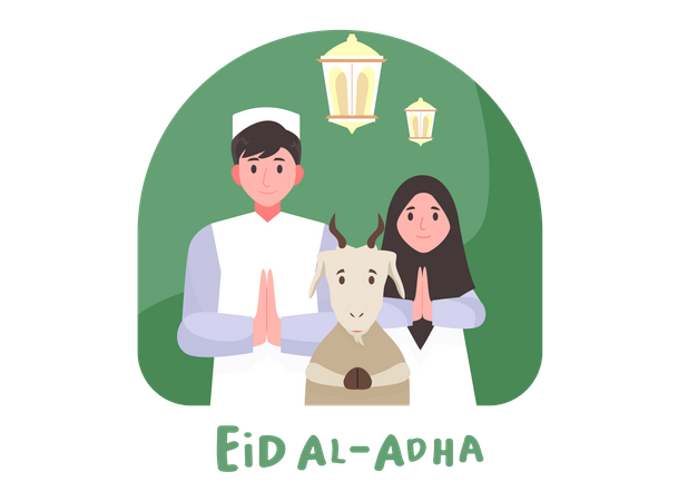 Feliz Eid Al-Adha  Ilustración